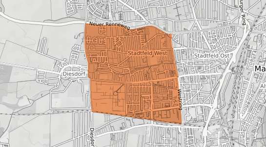 Mietspiegelkarte Magdeburg Stadtfeld West